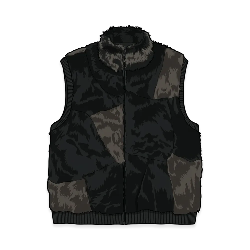 Supreme Faux Fur WINDSTOPPER Vest "Black"