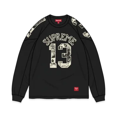 Supreme Paneled Raglan L/S Top "Black"