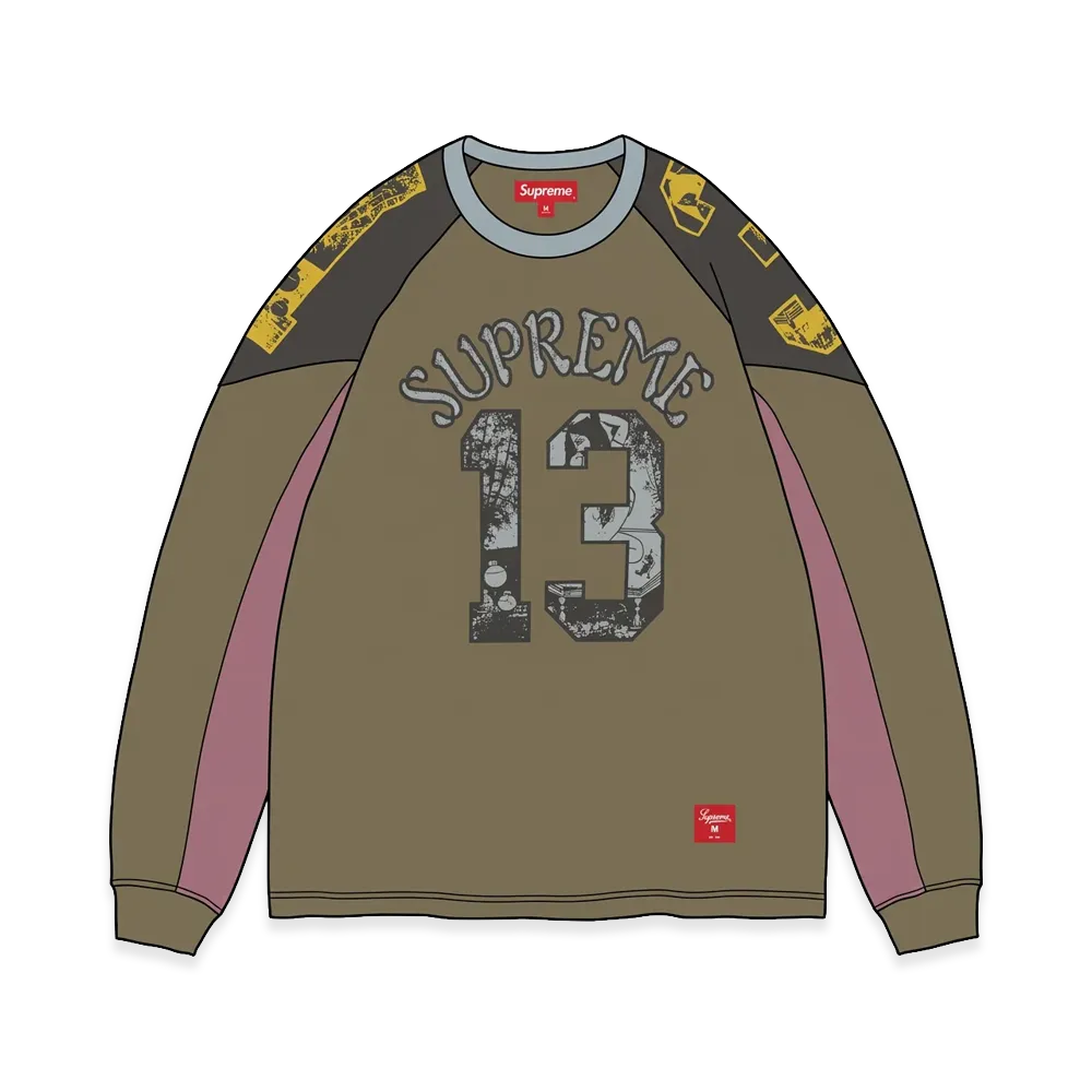 Supreme Paneled Raglan L/S Top "Dark Olive"