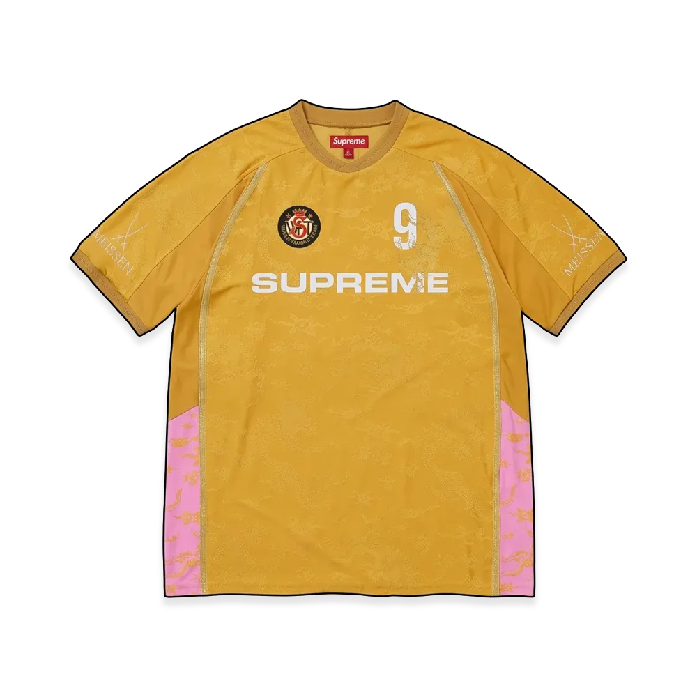 Supreme x Meissen Jacquard Soccer Jersey "Light Gold"