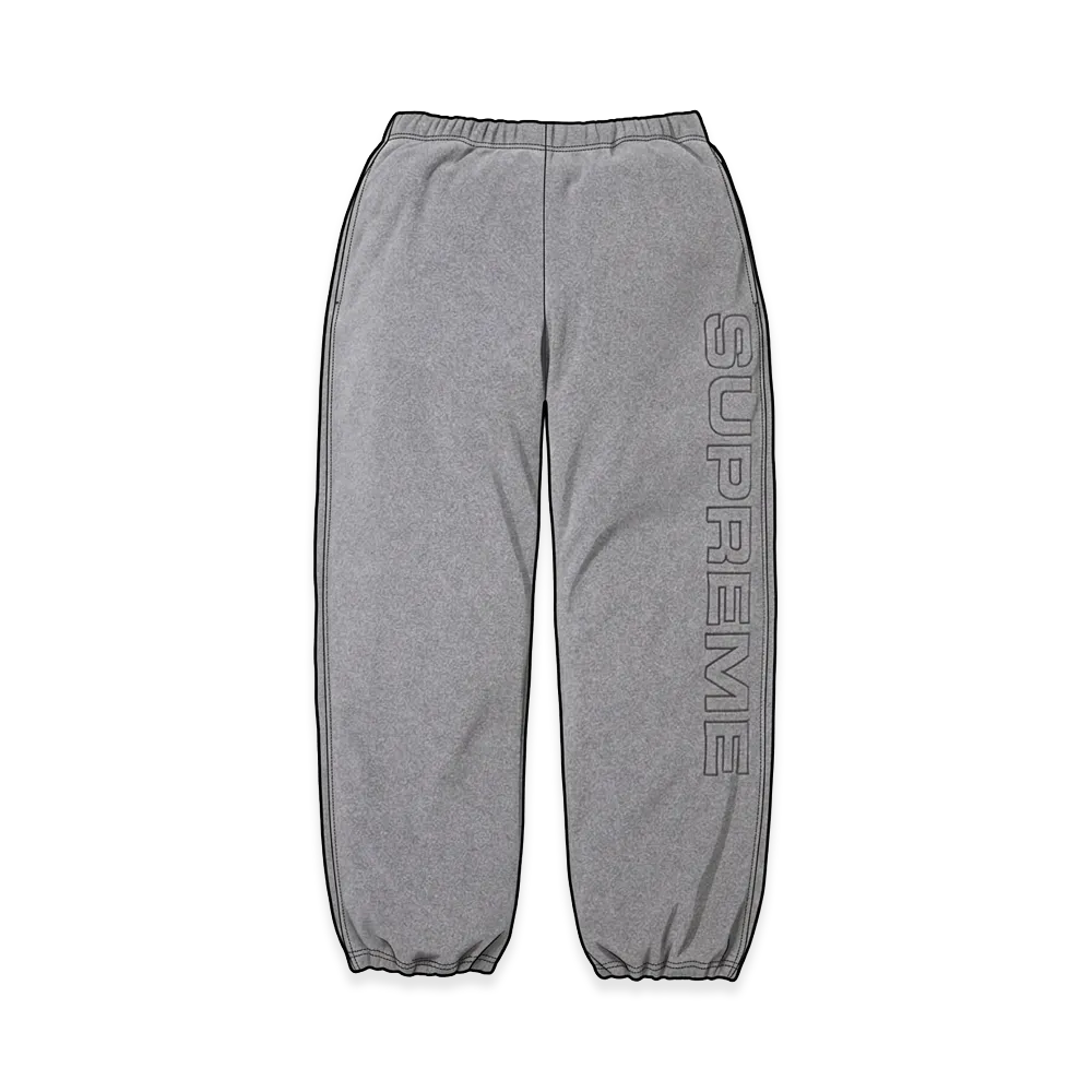 Supreme Spellout Embroidered Polartec Pant "Grey"