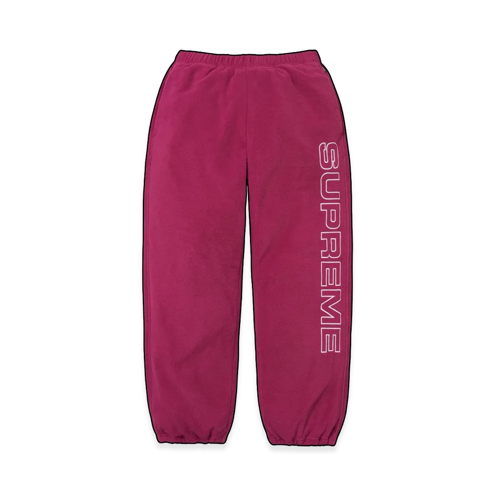 Supreme Spellout Embroidered Polartec Pant "Raspberry"