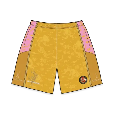 Supreme x Meissen Jacquard Soccer Short "Light Gold"