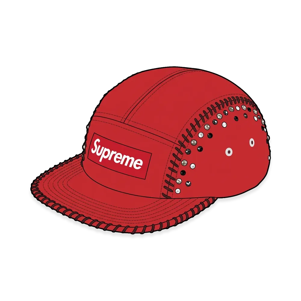 Supreme Whipstitch Camp Cap "Red"