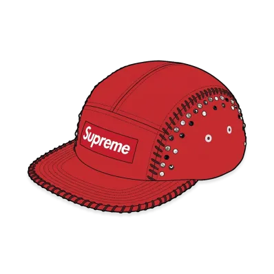 Supreme Whipstitch Camp Cap "Red"
