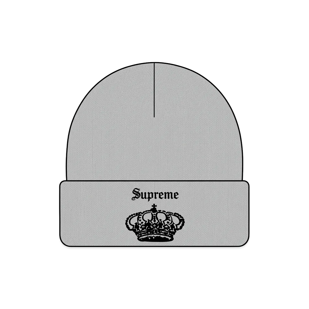 Supreme Crown Beanie "Heather Grey"