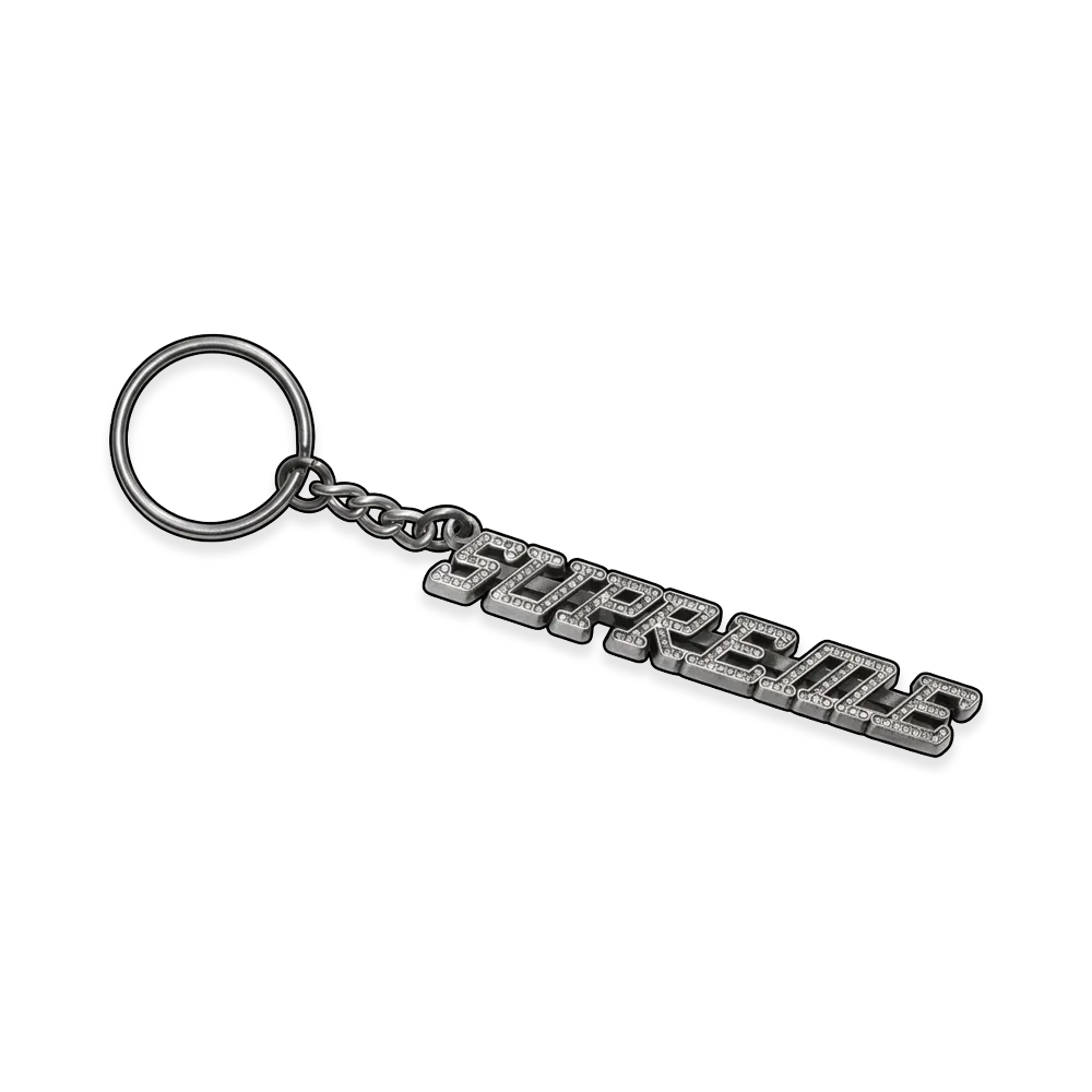 Supreme Studded Keychain "Silver"