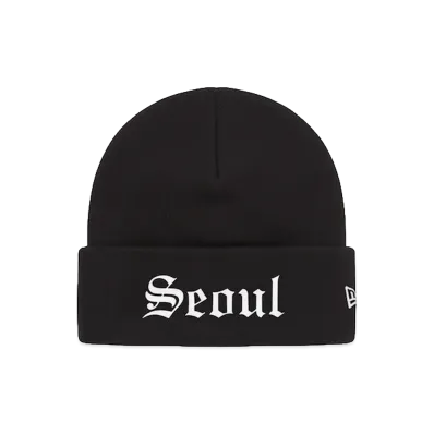 Supreme New Era Shop Beanie (Seoul) "Black"