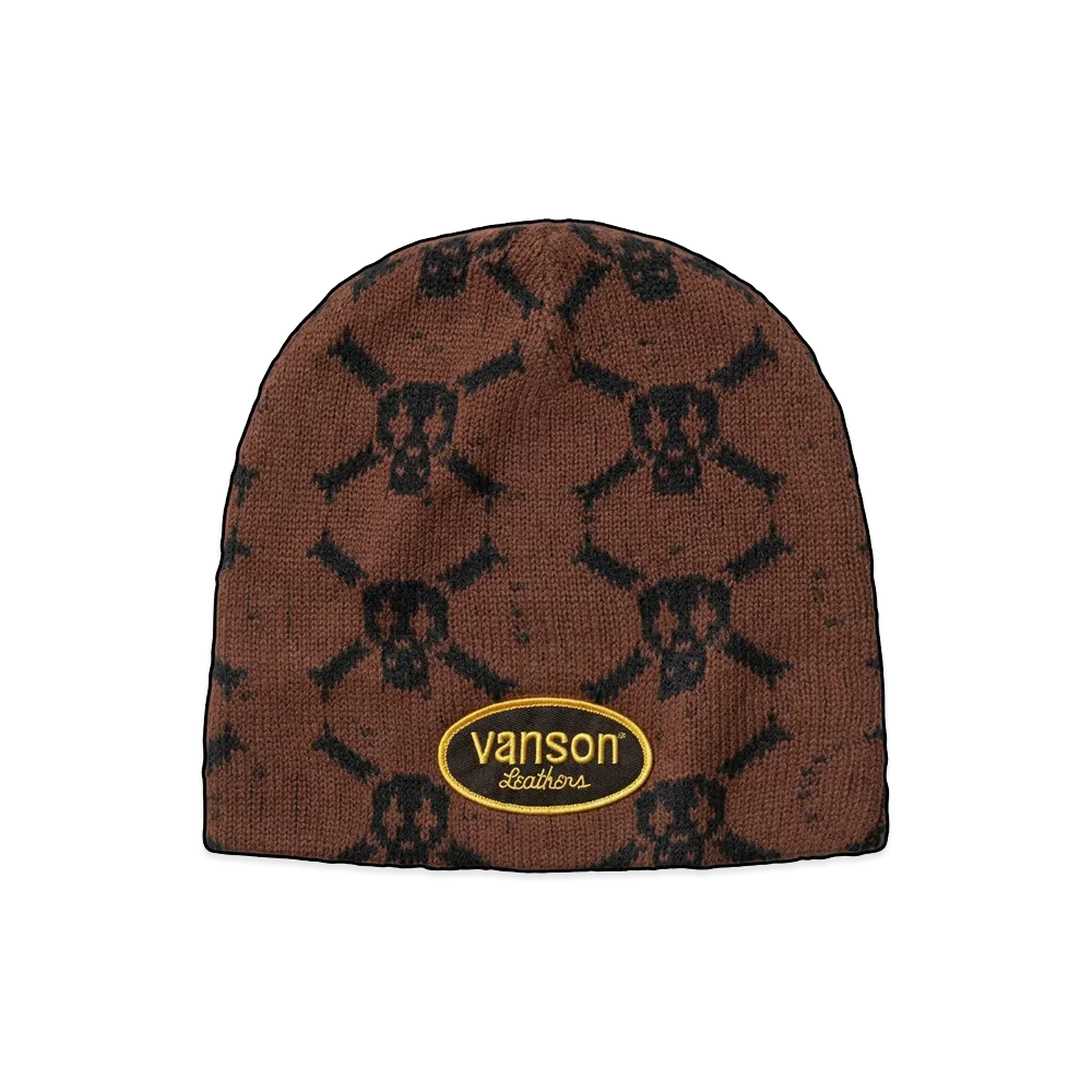 Supreme x Vanson Leathers Skull Beanie "Brown"
