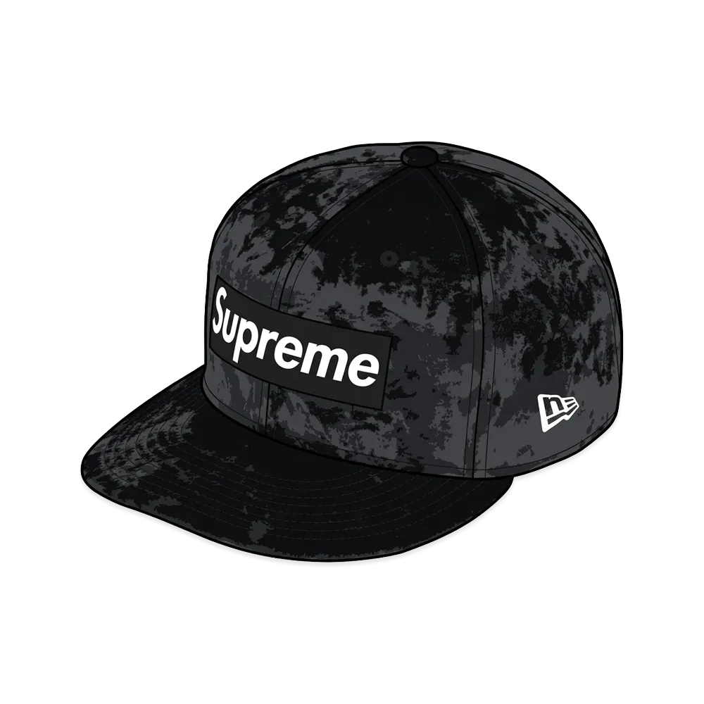 Supreme Crushed Velvet Box Logo New Era "Black"