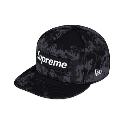 Supreme Crushed Velvet Box Logo New Era "Navy"