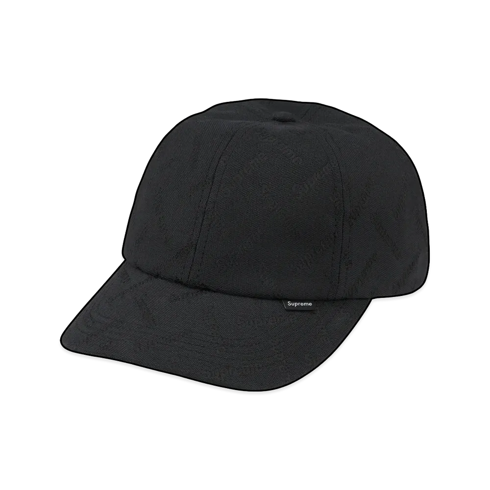 Supreme Monogram Jacquard 6-Panel "Black"