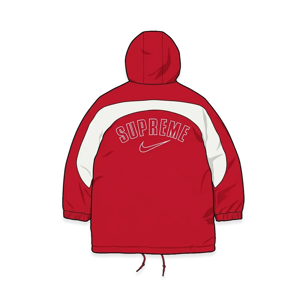 Supreme x Nike Faux Fur Reversible Parka "Red"