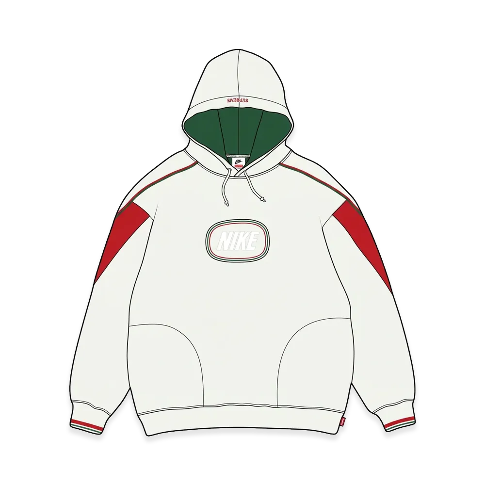 Supreme x Nike Hooded Sweatshirt "White"