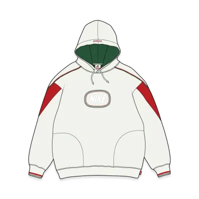 Supreme x Nike Hooded Sweatshirt "White"