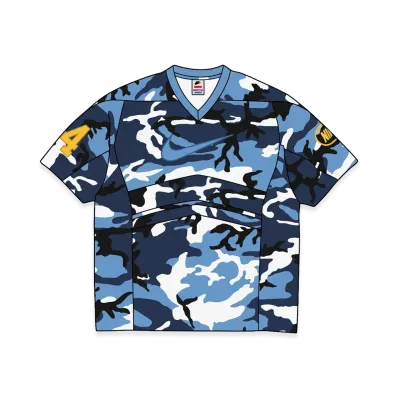 Supreme x Nike Football Jersey "Blue Camo"