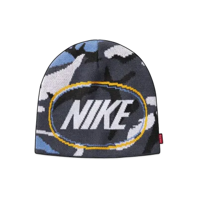 Supreme x Nike Oval Beanie "Blue Camo"