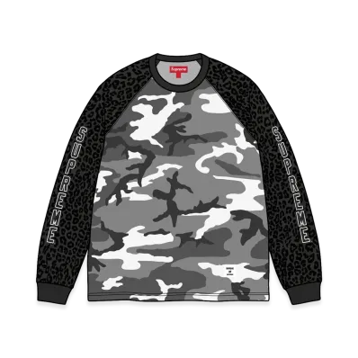 Supreme Wildlife Camo Raglan L/S Top "Snow Camo"