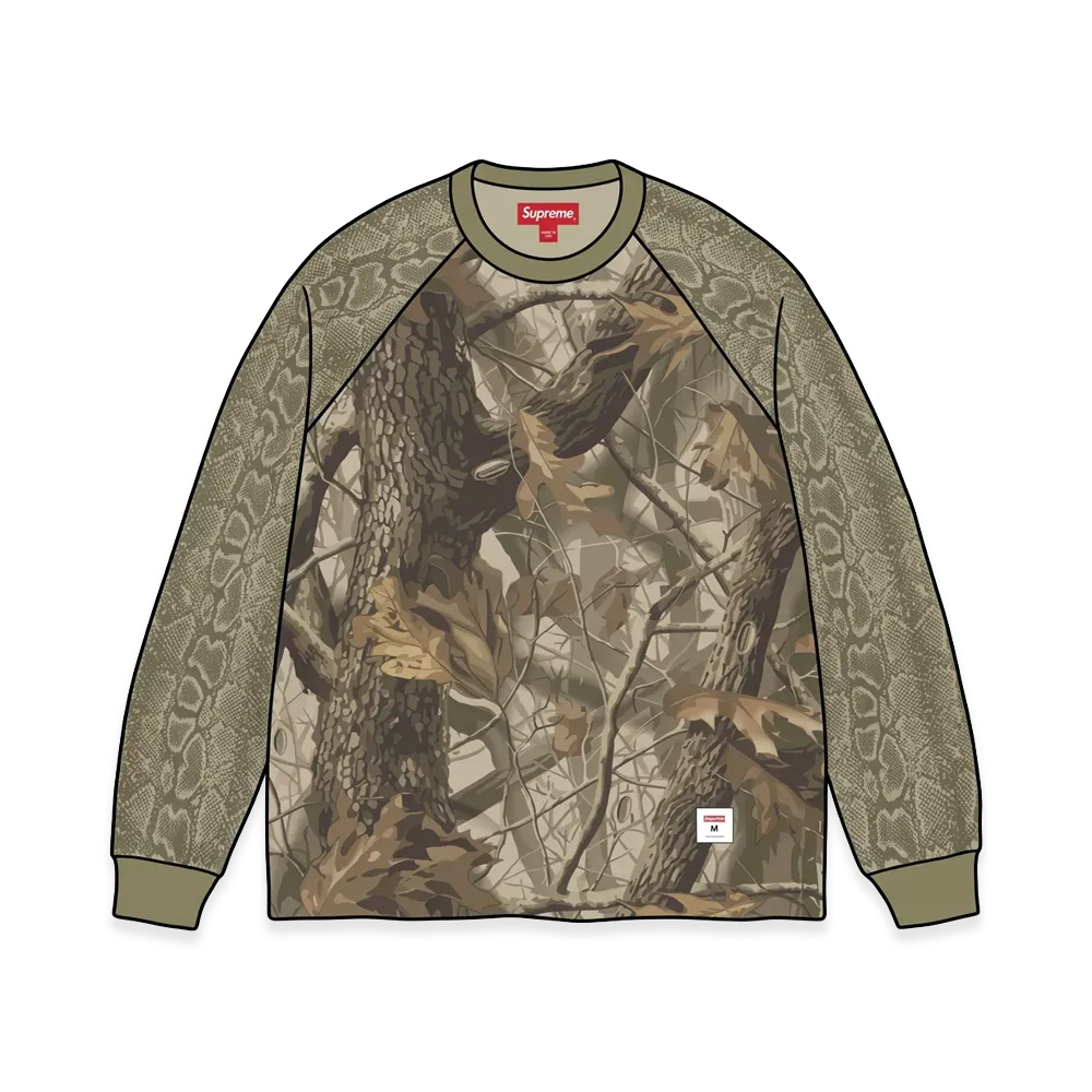 Supreme Wildlife Camo Raglan L/S Top "Realtree Hardwoods Camo"