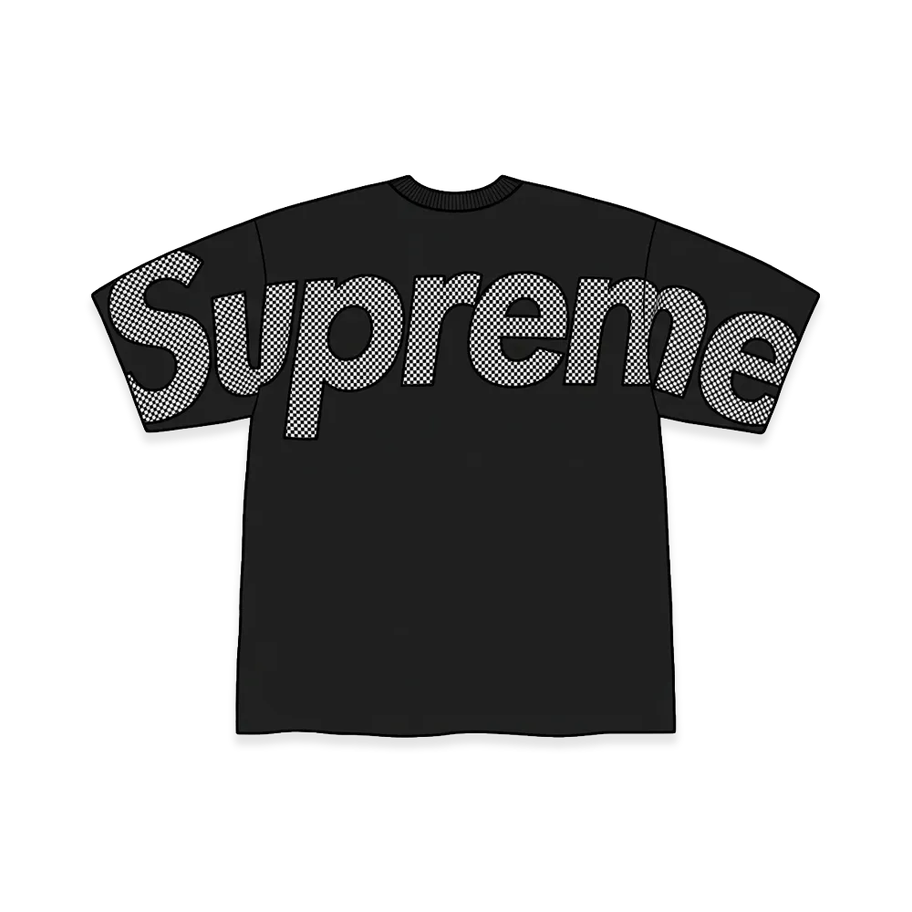 Supreme Checkerboard Intarsia S/S Top "Black"