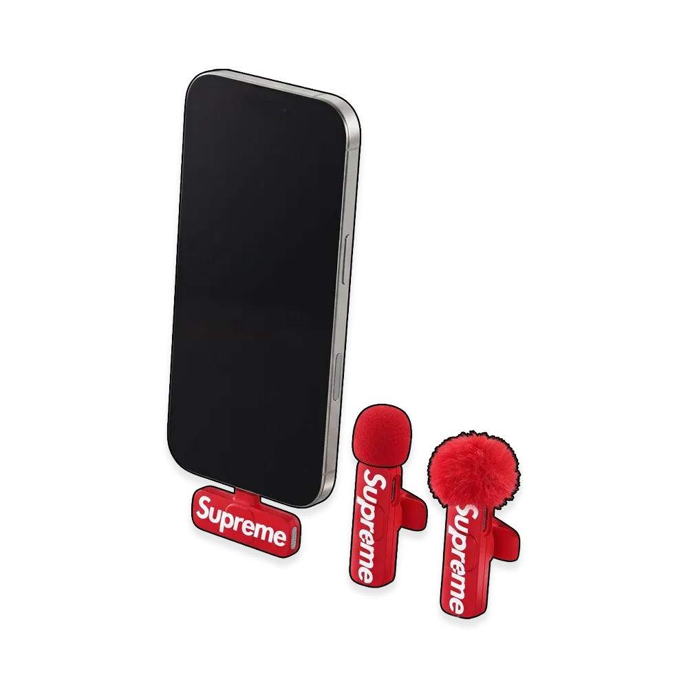 Supreme Mini Mics (Set of 2) "Red"