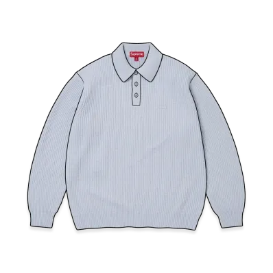 Supreme Small Box Sweater Polo (26FW) "Light Blue"