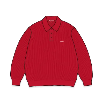 Supreme Small Box Sweater Polo (26FW) "Red"
