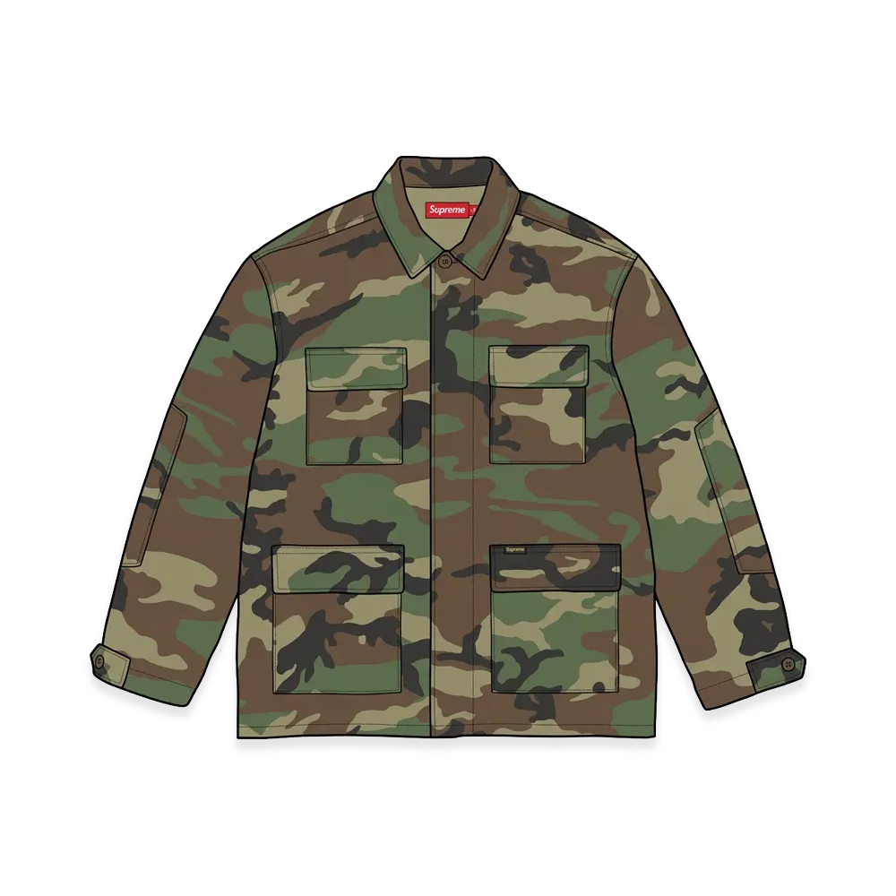 Supreme Ripstop BDU Shirt Jacket "Woodland Camo"