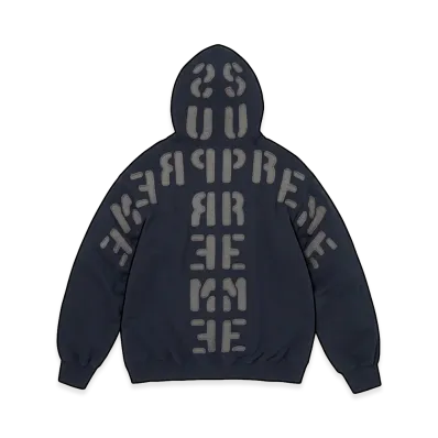 Supreme Mirrored Appliqué Hooded Sweatshirt "Navy"