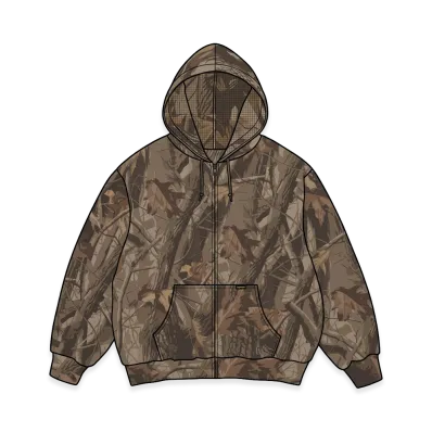Supreme Reversible Work Zip Up Hooded Sweatshirt "Realtree Hardwoods Camo"