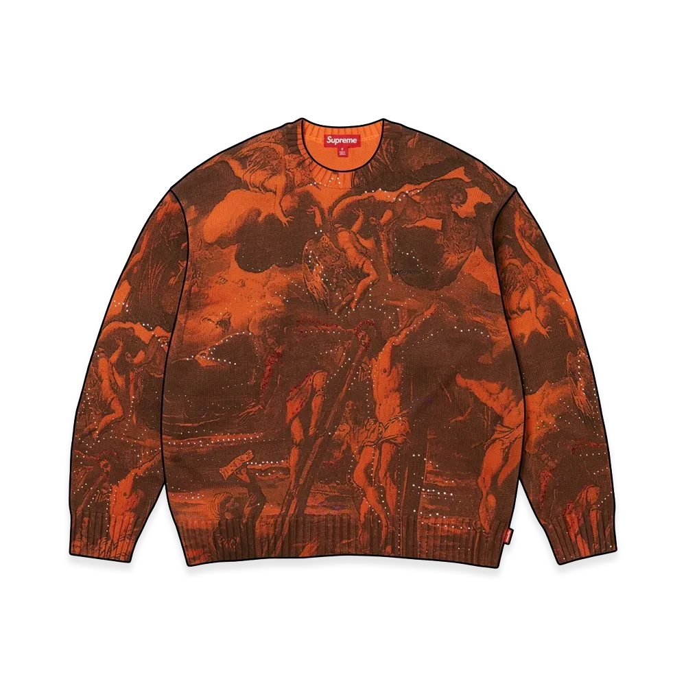 Supreme Crucifixion Sweater "Orange"
