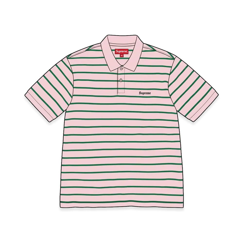 Supreme Stripe Polo "Pink"