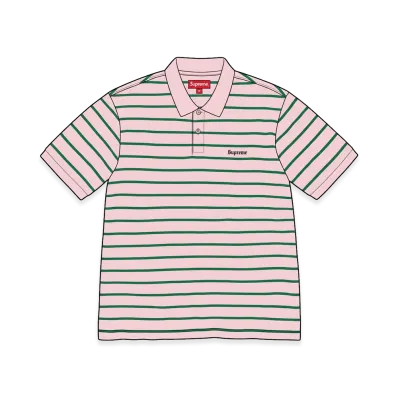 Supreme Stripe Polo "Pink"
