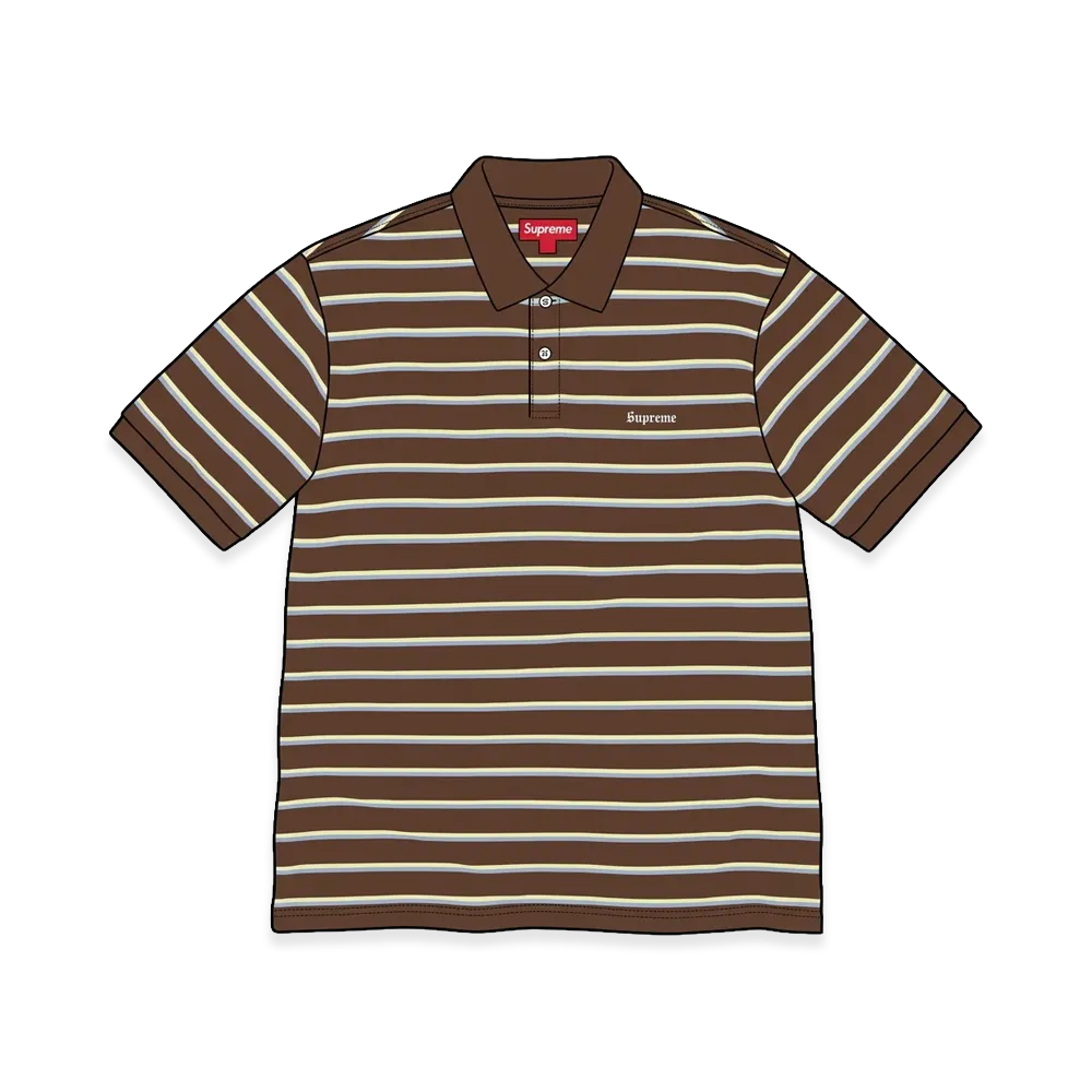 Supreme Stripe Polo "Brown"