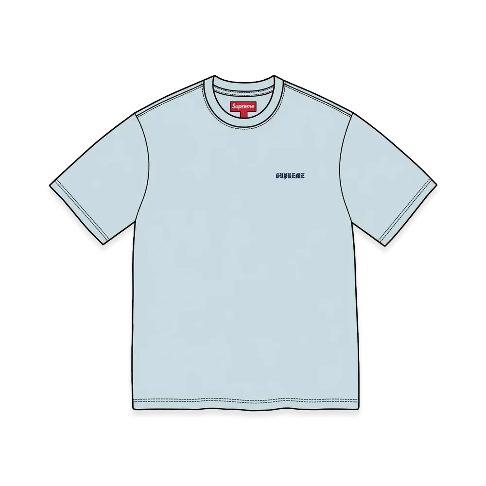 Supreme Washed S/S Top "Light Blue"