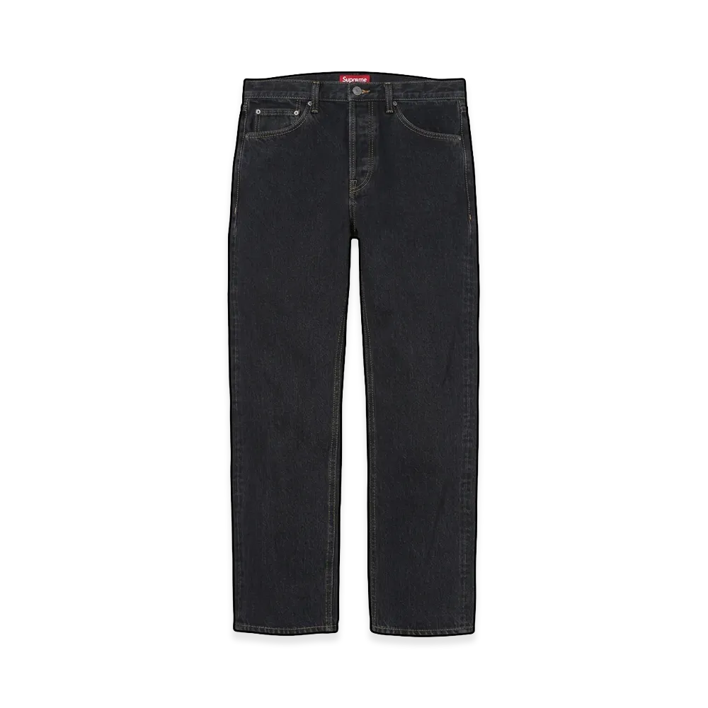 Supreme Slim Straight Selvedge Jean "Washed Black"