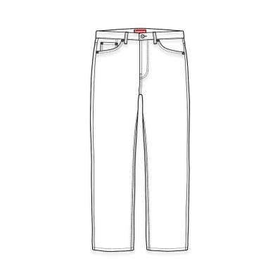Supreme Slim Straight Selvedge Jean "White"