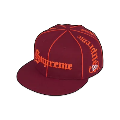 Supreme Piping Script New Era "Cardinal"