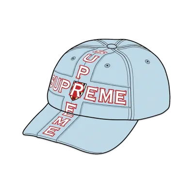 Supreme Cross 6-Panel "Light Blue"