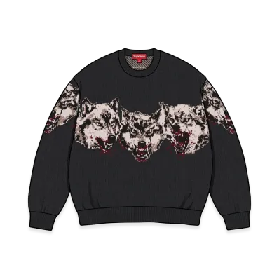 Supreme Wolves Sweater "Black"