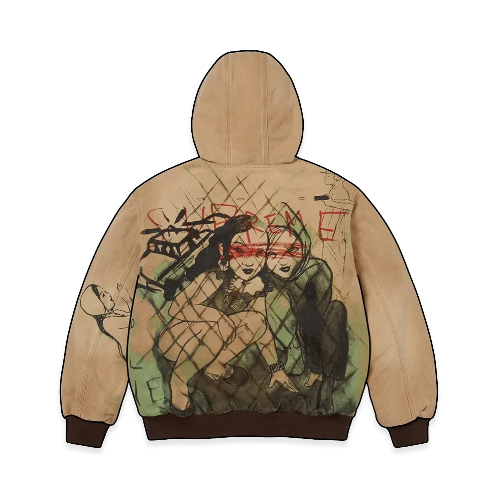Supreme Rita Ackermann Hooded Work Jacket "Tan"