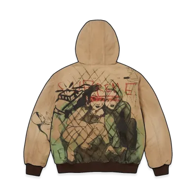 Supreme Rita Ackermann Hooded Work Jacket "Tan"
