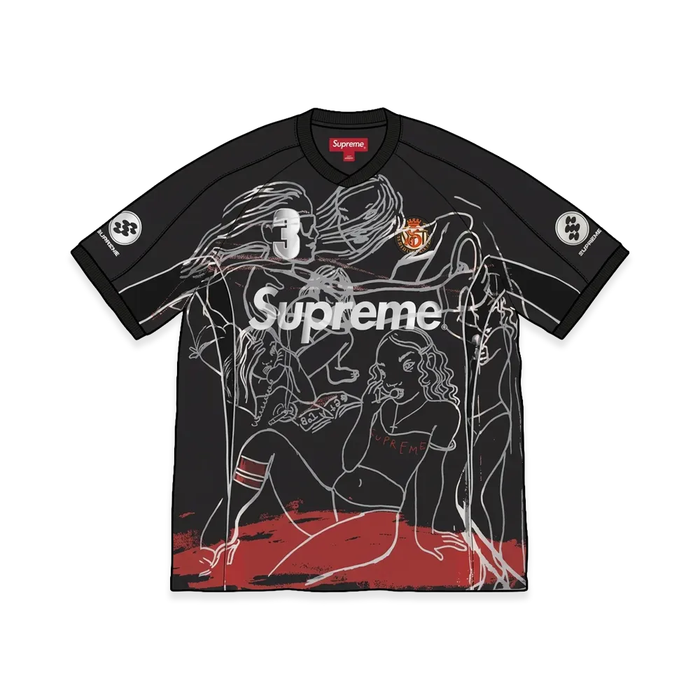 Supreme Rita Ackermann Soccer Jersey "Black"