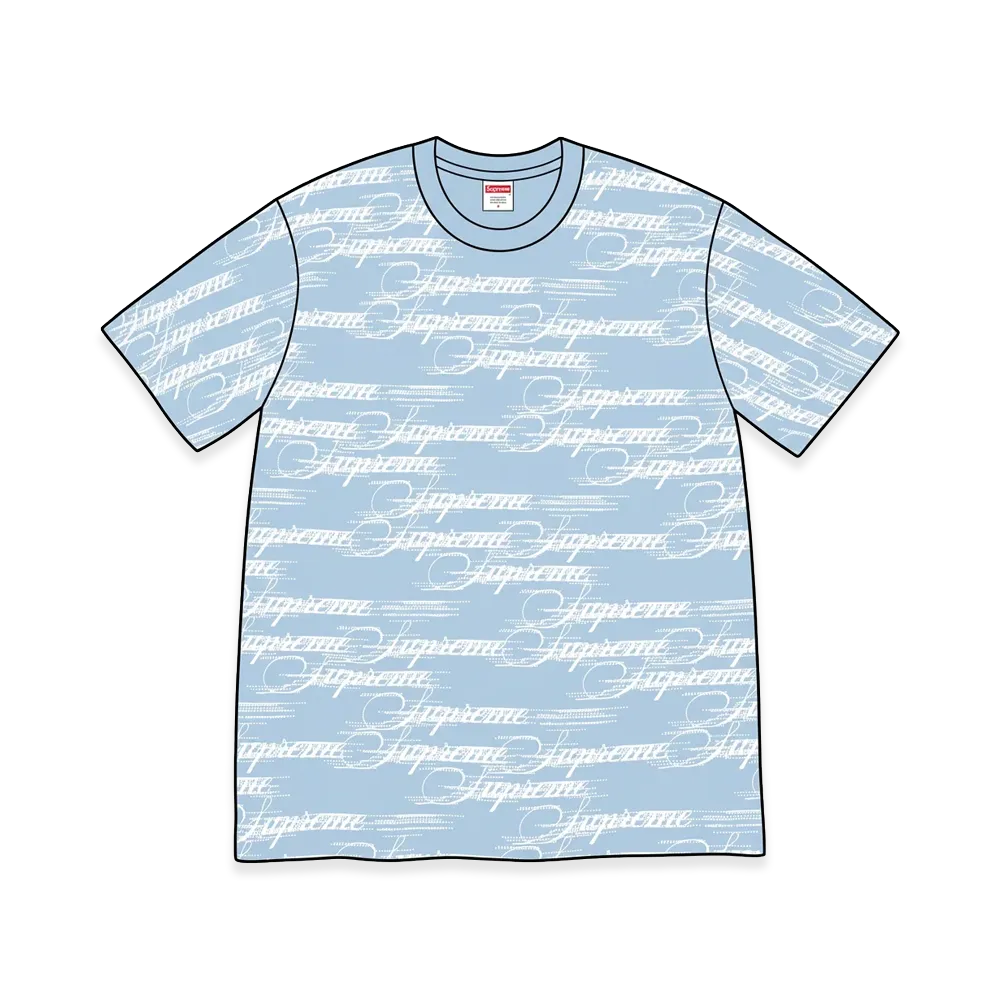 Supreme Script Tee "Powder Blue"