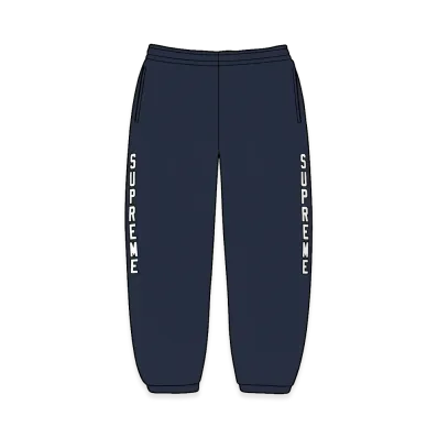 Supreme Washed Logo Sweatpant "Navy"
