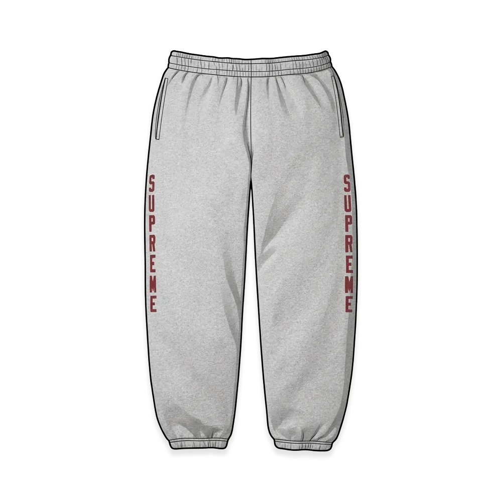 Supreme Washed Logo Sweatpant "Heather Grey"