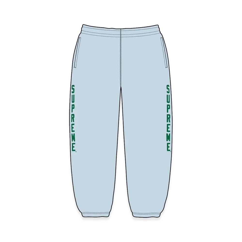Supreme Washed Logo Sweatpant "Light Blue"