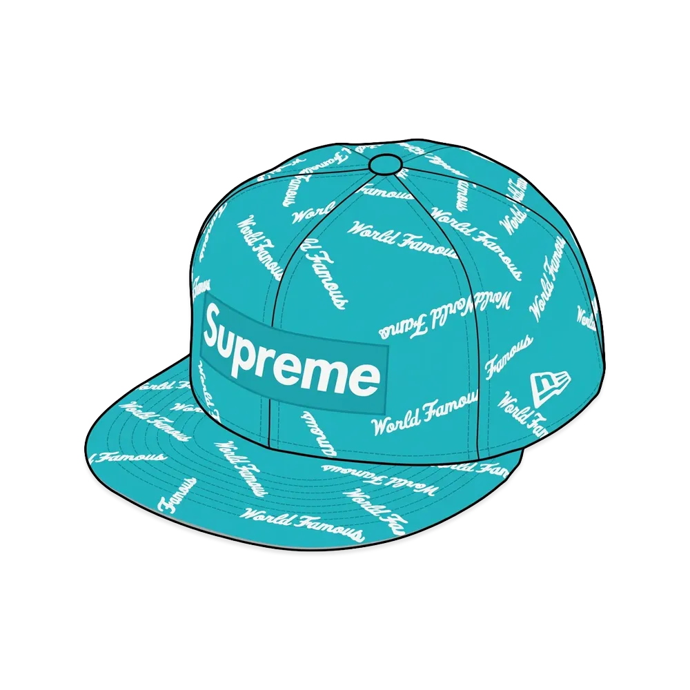 Supreme World Famous Box Logo New Era "Teal"