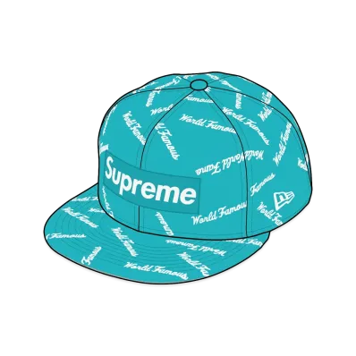 Supreme World Famous Box Logo New Era "Teal"