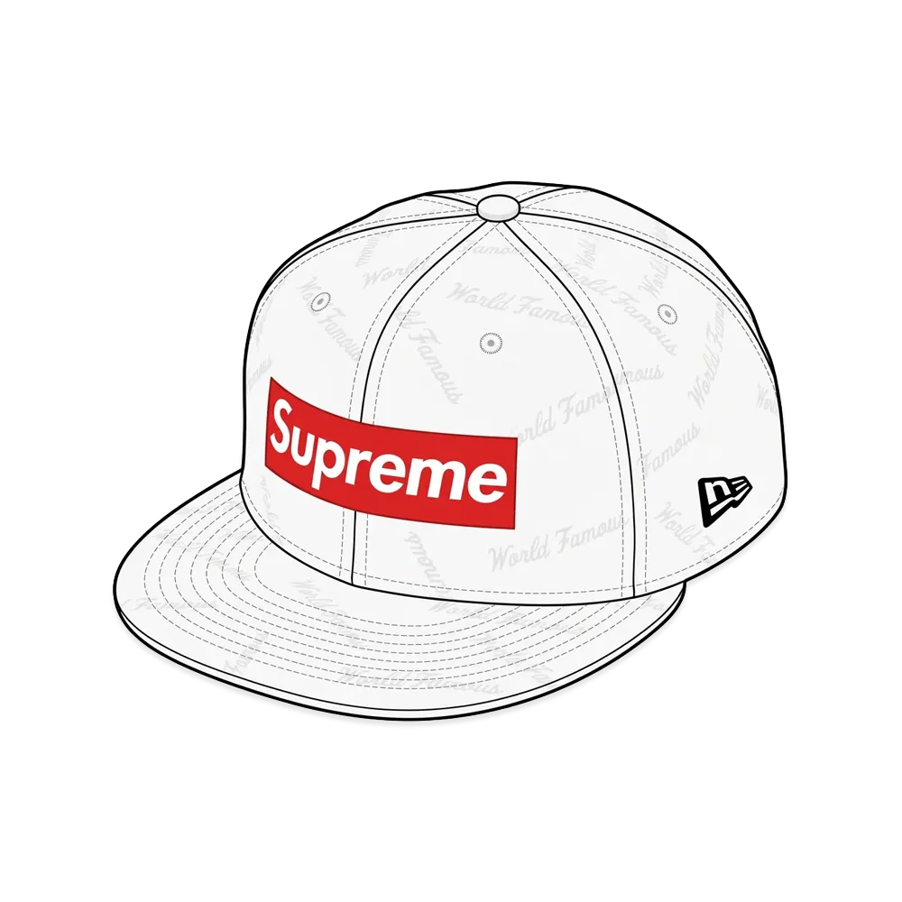 Supreme World Famous Box Logo New Era "White"